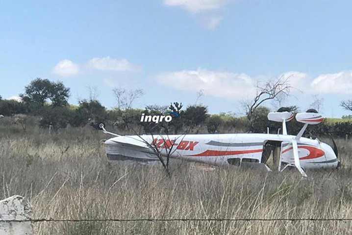 Aterrizaje forzoso de avioneta, tripulantes sin lesiones de importancia