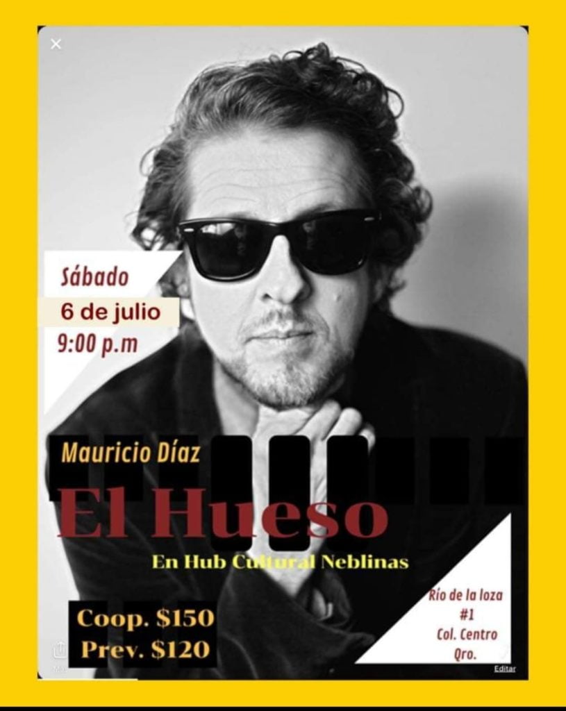 Mauricio Díaz "El Hueso" en Querétaro este fin de semana
