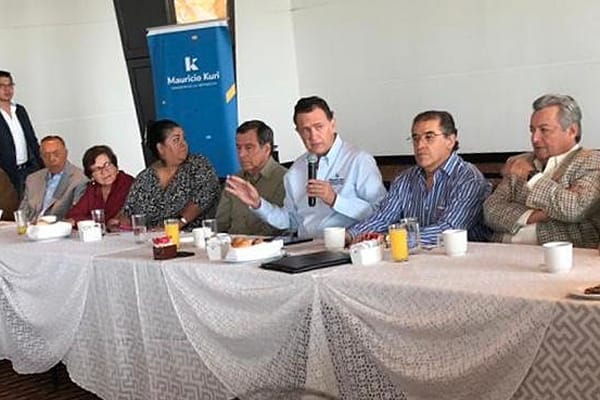 "Es tiempo de trabajar y de ver por México", aseveró Mauricio Kuri ante ex delegados federales