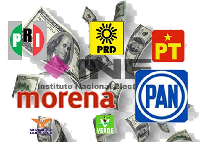 Partidos políticos recibirán un total de 4 mil 988.8 mdp del INE en 2020