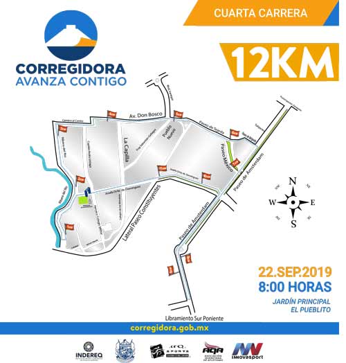 Este 22 de septiembre será la 4ª edición de la Carrera Corregidora 2019 Ruta 12 Km