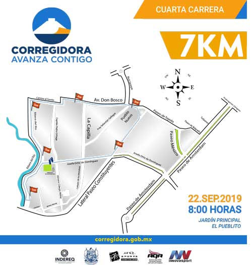 Este 22 de septiembre será la 4ª edición de la Carrera Corregidora 2019 Ruta 7km