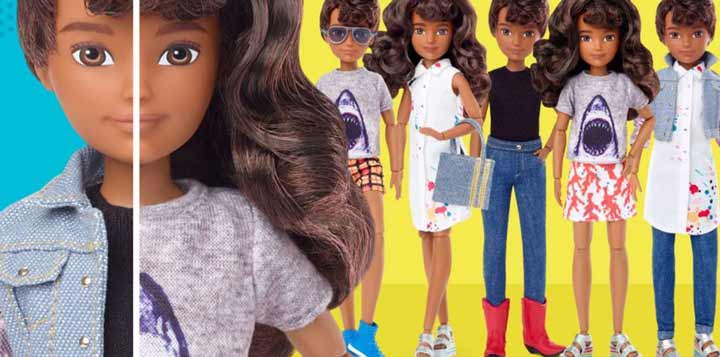 Lanza Mattel Creatable World, muñecas de género neutro que se pueden vestir de mujer u hombre