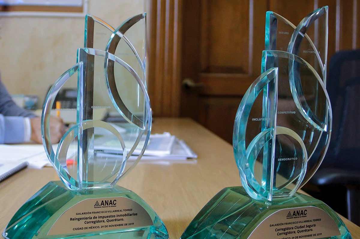 Corregidora recibe galardones por “Municipio Seguro” y por “Municipio Competitivo” en premios ANAC 2019