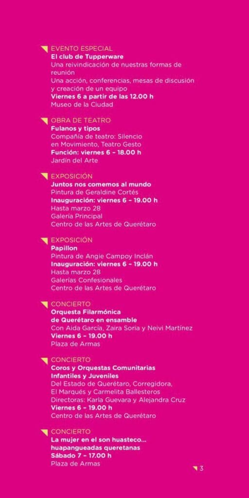 Más de 50 actividades artísticas del 28 de febrero al 28 de marzo en el programa "La mujer en la cultura"