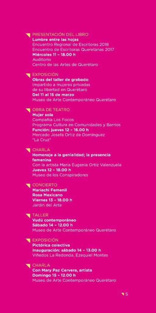 Más de 50 actividades artísticas del 28 de febrero al 28 de marzo en el programa "La mujer en la cultura"