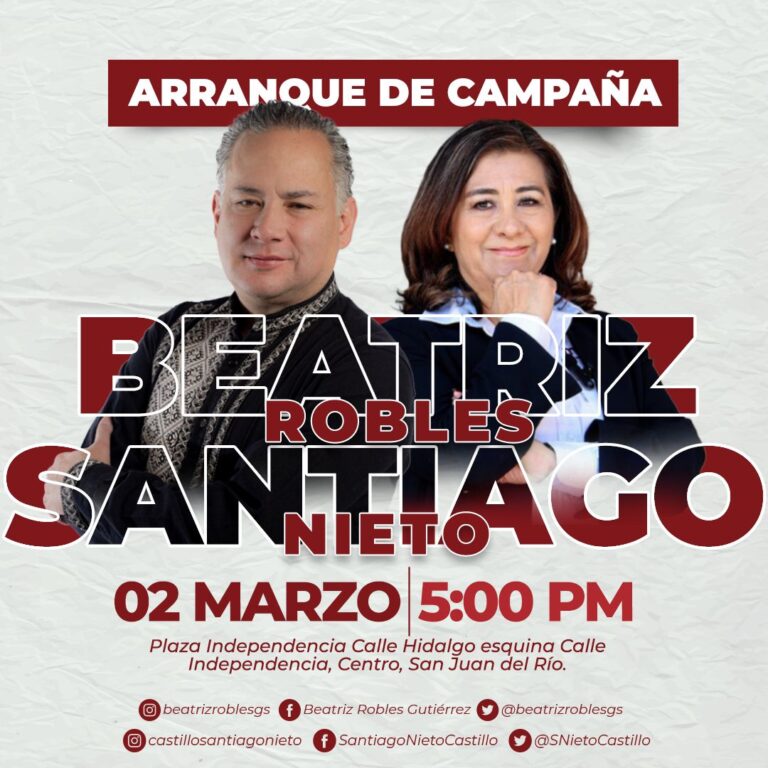 MORENA avanza en Querétaro Santiago Nieto y Beatriz Robles