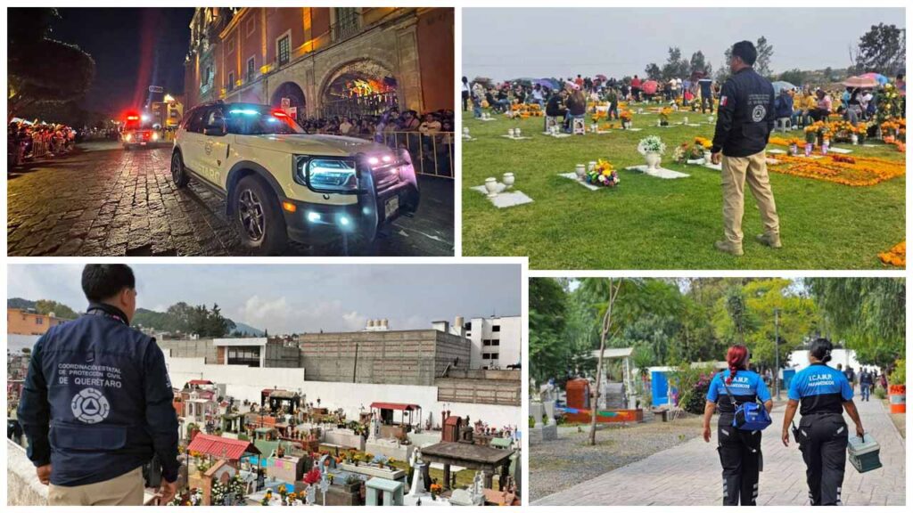 Saldo blanco en visita a panteones por Día de Muertos en Querétaro