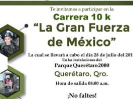 Participa en la Carrera 10K "La Gran Fuerza de México, en el Querétaro 2000 este 28 de julio