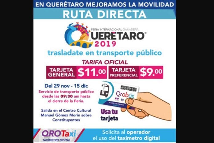 Vas a la Feria Ganadera de Querétaro y sin carro, conoce aquí las rutas que te llevan y sus horarios