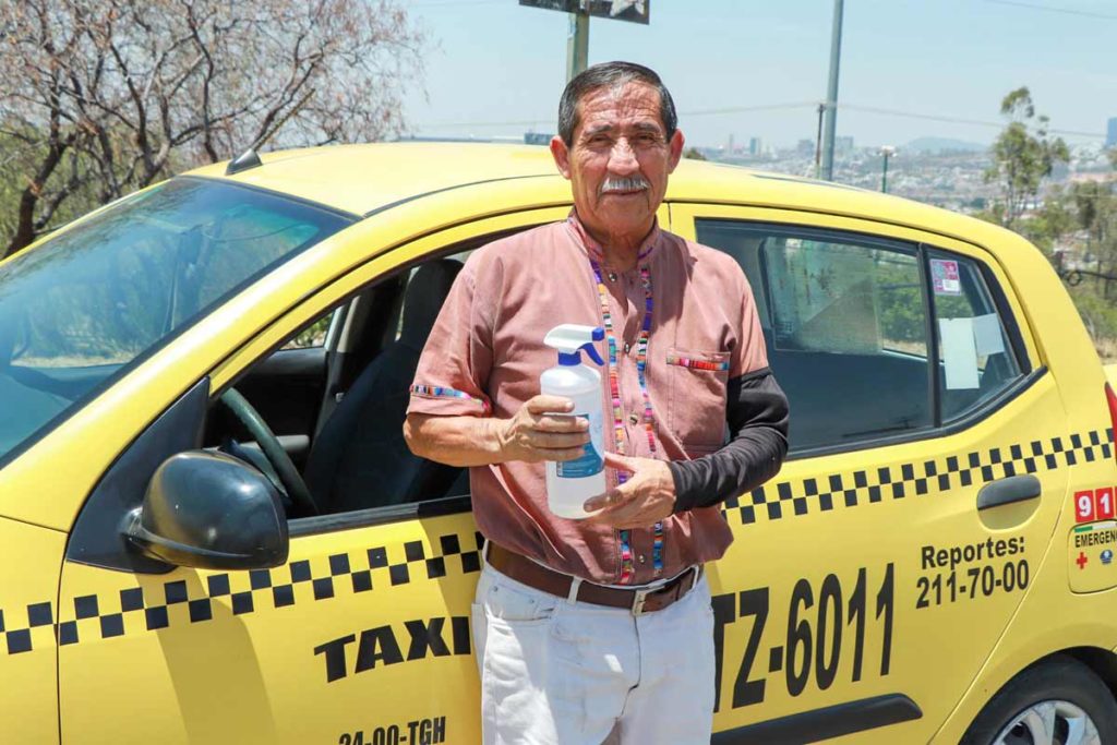 Entregarán apoyos sanitizantes a taxistas de la capital ante contingencia por COVID-19