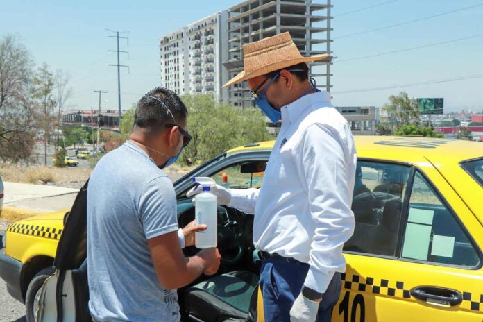 Entregarán apoyos sanitizantes a taxistas de la capital ante contingencia por COVID-19