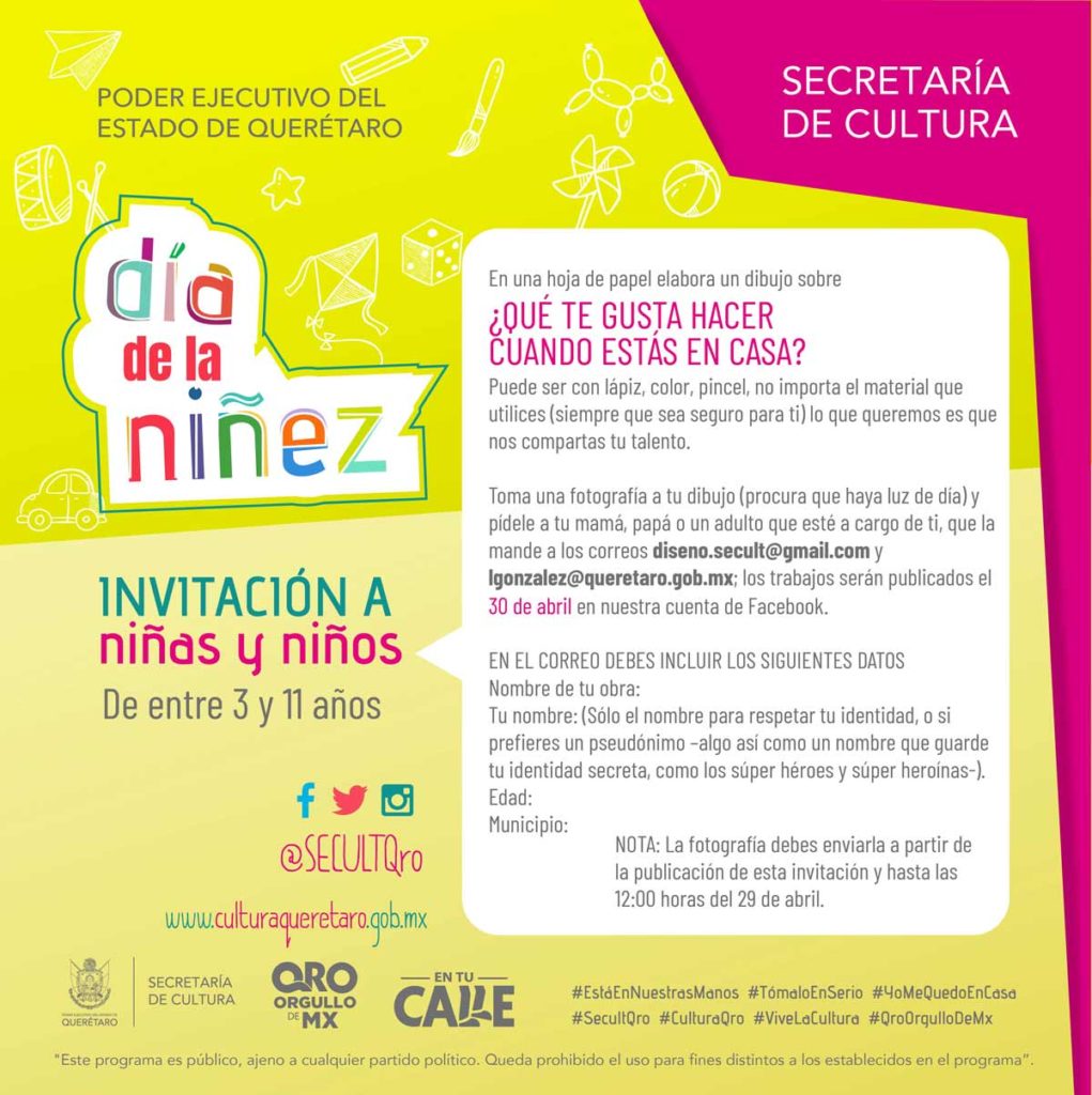 Prepara Querétaro programa especial para celebrar el Día de la Niñez