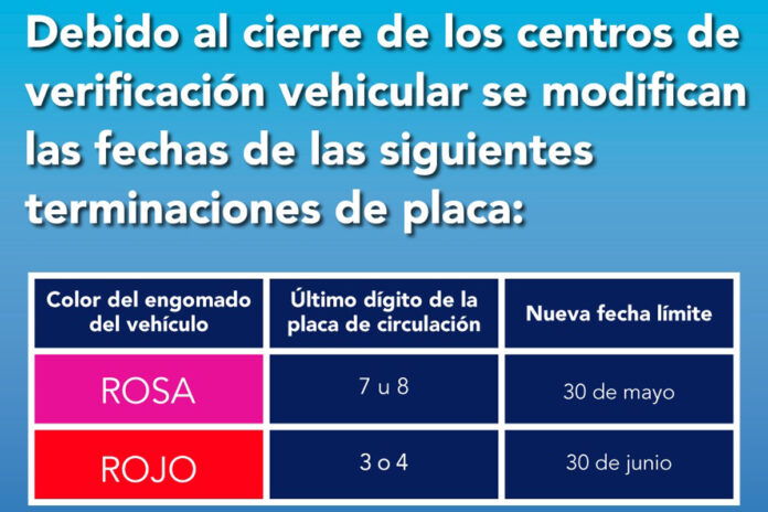 Vehículos con terminaciones placa 7 u 8 y 3 o 4 tendrán una prórroga de dos meses para su verificación en Querétaro