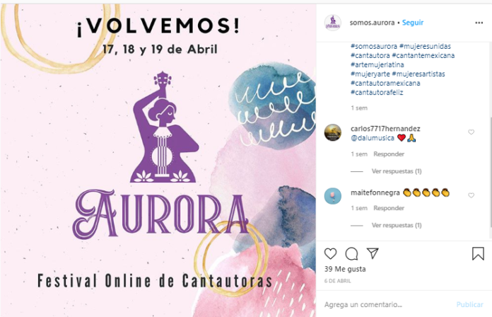 Vuelve el Festival Online de Cantautoras en su 3° Edición