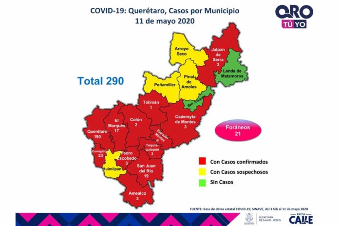 Querétaro alcanza los 303 casos de enfermedad COVID-19