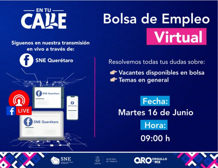173 plazas laborales en la 7ª Bolsa de Empleo Virtual en Querétaro para laborar en empresas esenciales, este martes 16