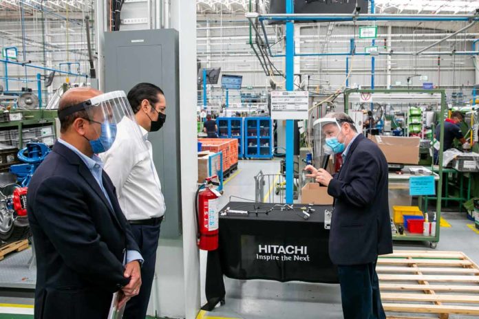 Supervisa Gobernador la implementación de medidas sanitarias en la empresa Hitachi Cable