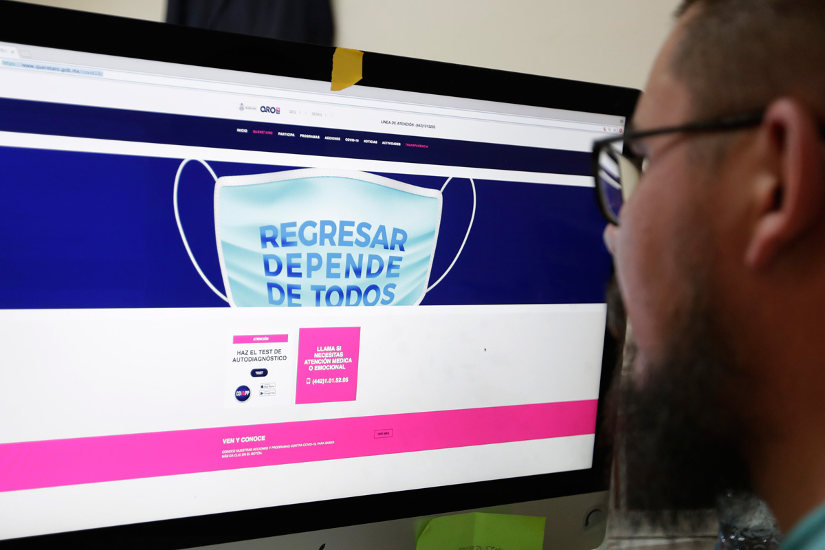 Más de tres millones 600 mil visitas ha recibido el micrositio covid19.queretaro.gob.mx