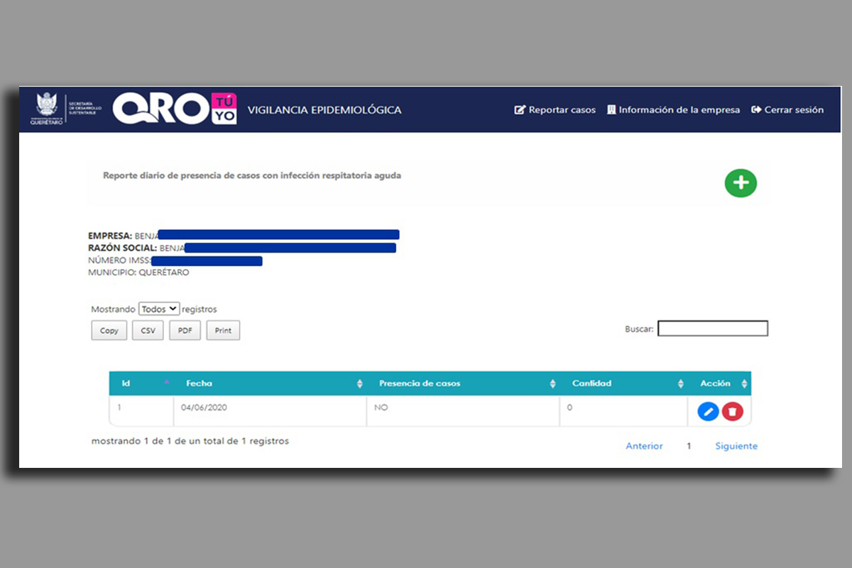 Lanzan en Querétaro plataforma de Vigilancia Epidemiológica, empresas deberán reportar si detectan casos sospechosos