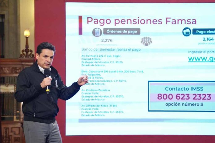 Garantiza IMSS pago de pensiones a quienes reciben sus recursos a través del Banco Ahorro Famsa