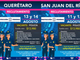Harán reclutamiento de elementos de protección personal en Querétaro, San Juan del Río y Jalpan de Serra