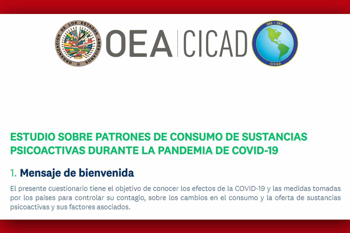 Realiza encuesta sobre patrones de consumo de sustancias psicoactivas durante la pandemia
