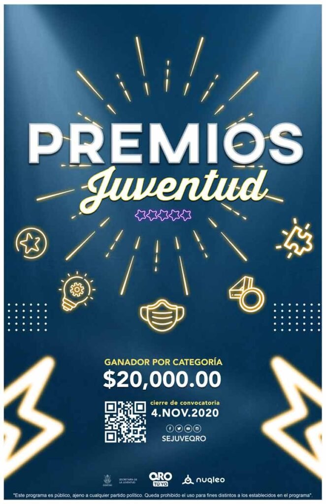 Invita Sejuve Querétaro a participar en Premios Juventud 2020