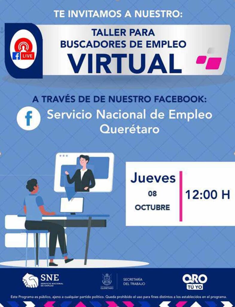 Oferta laboral, atención a empresarios y capacitación del 5 al 8 de octubre en Querétaro