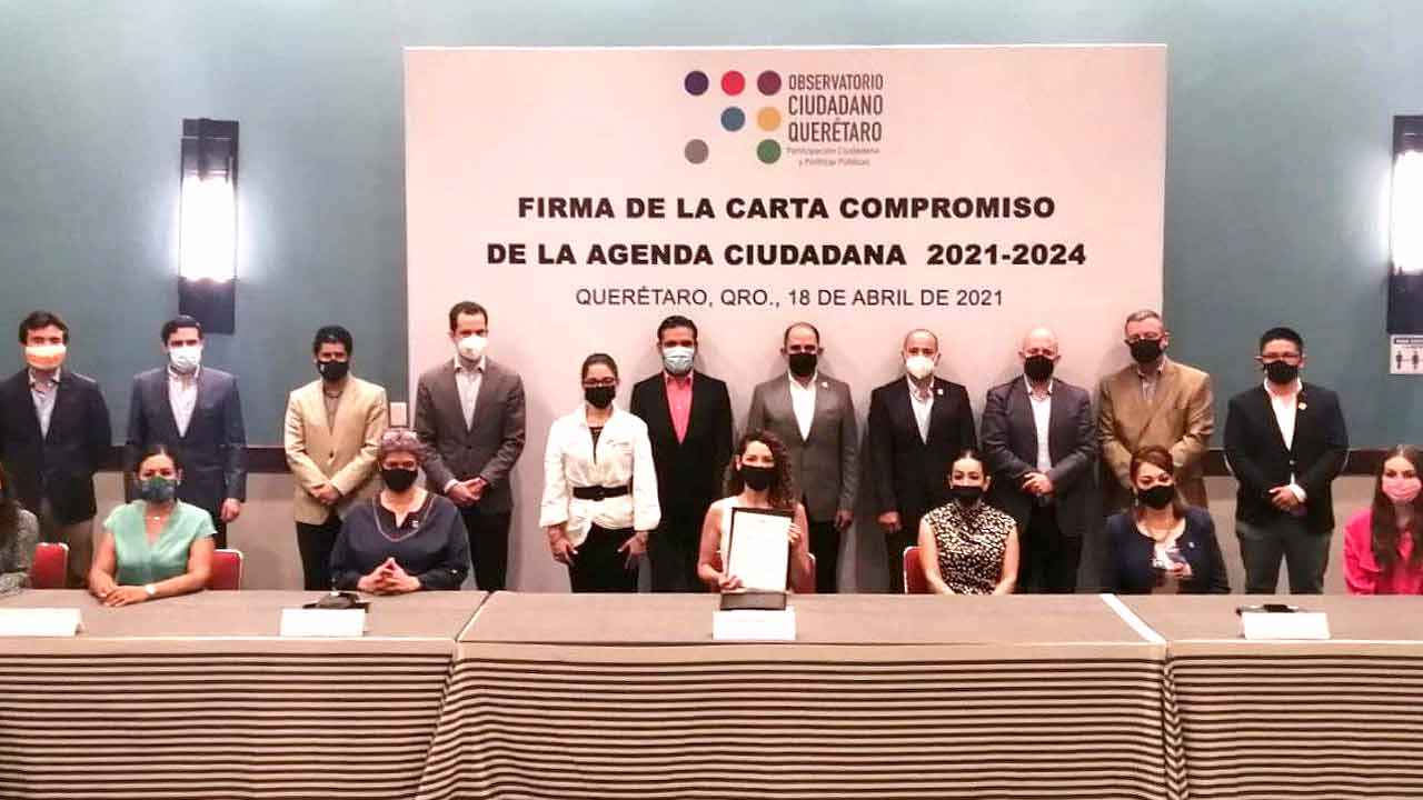 PAN Querétaro firma carta compromiso de la Agenda Ciudadana 2021-2024