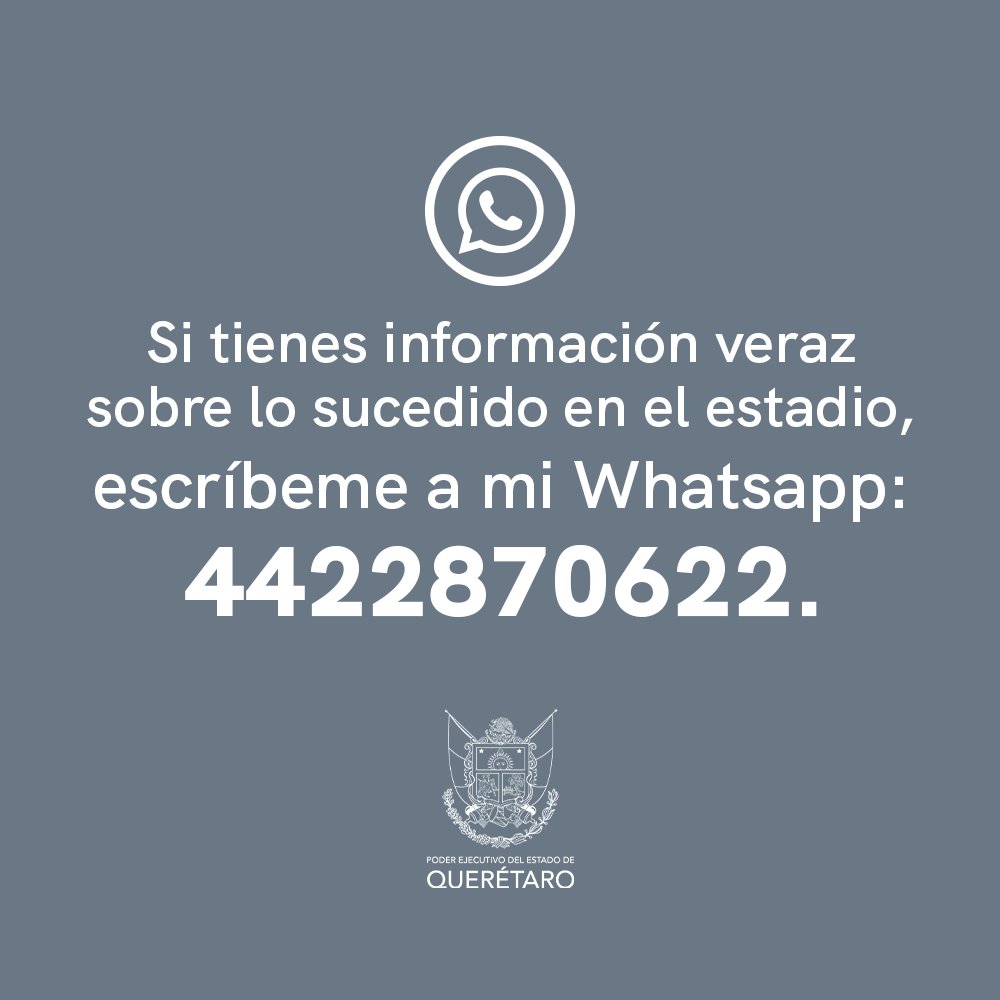 Kuri pide a quienes tengan datos veraces sobre trifulca del Corregidora, compartirlos en su whatapp personal