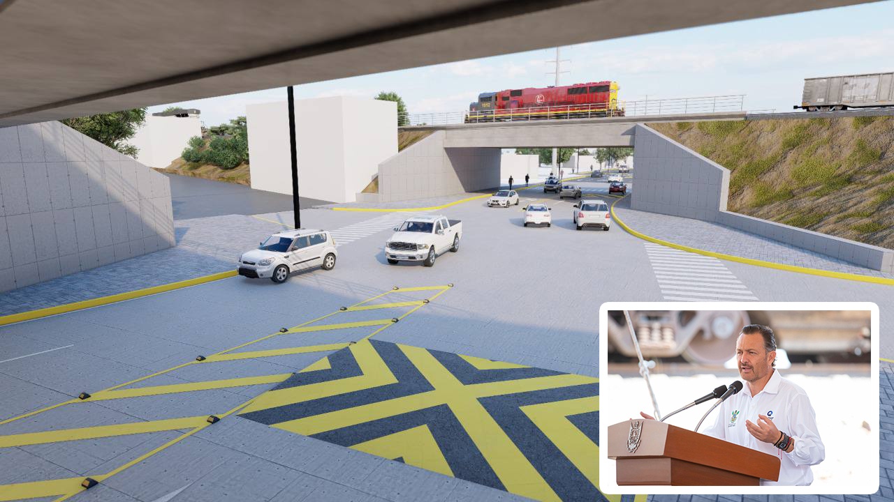 Inician obras de construcción de dos pasos vehiculares inferiores en San Juan del Río