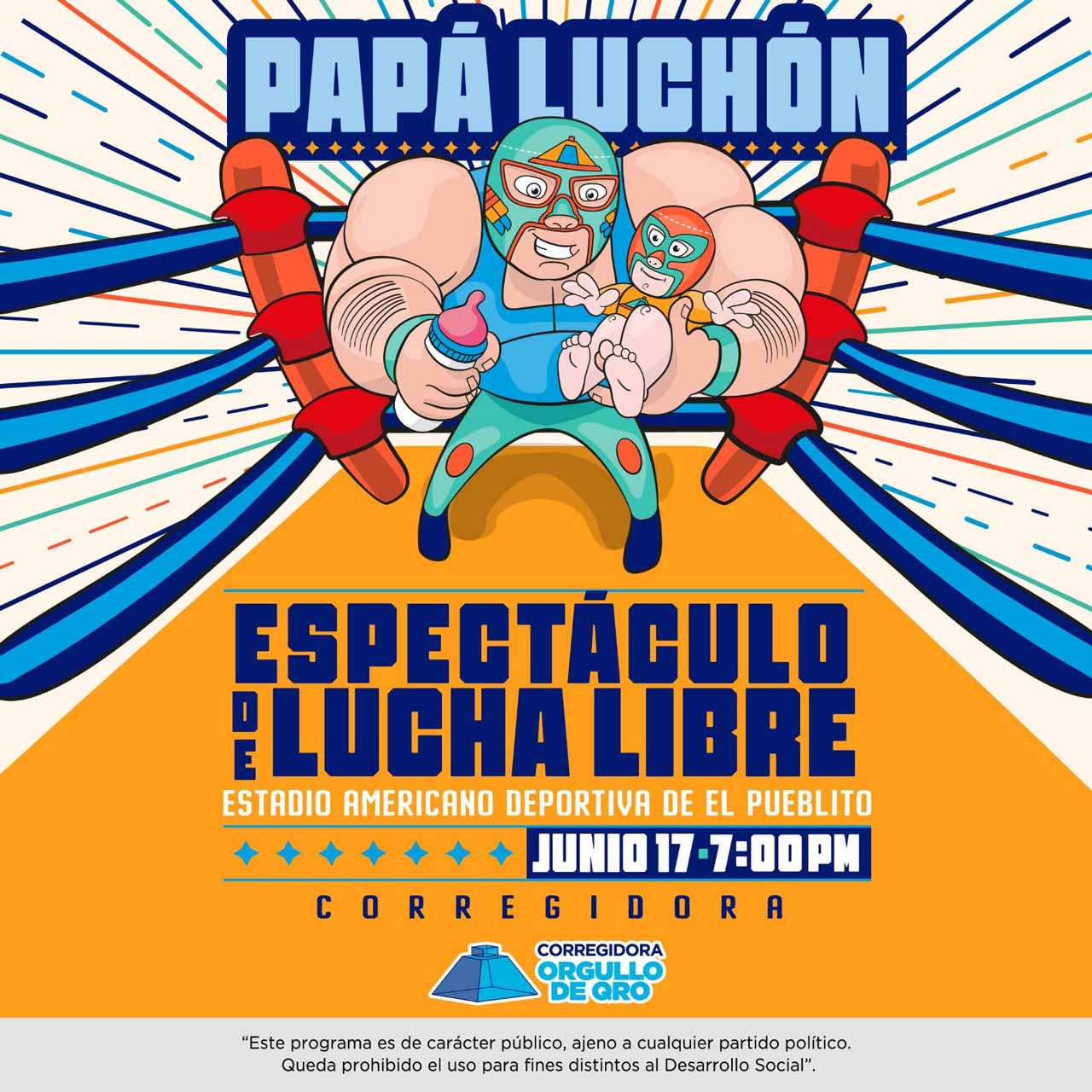 Corregidora festejará a “Papá Luchón” este 17 de junio