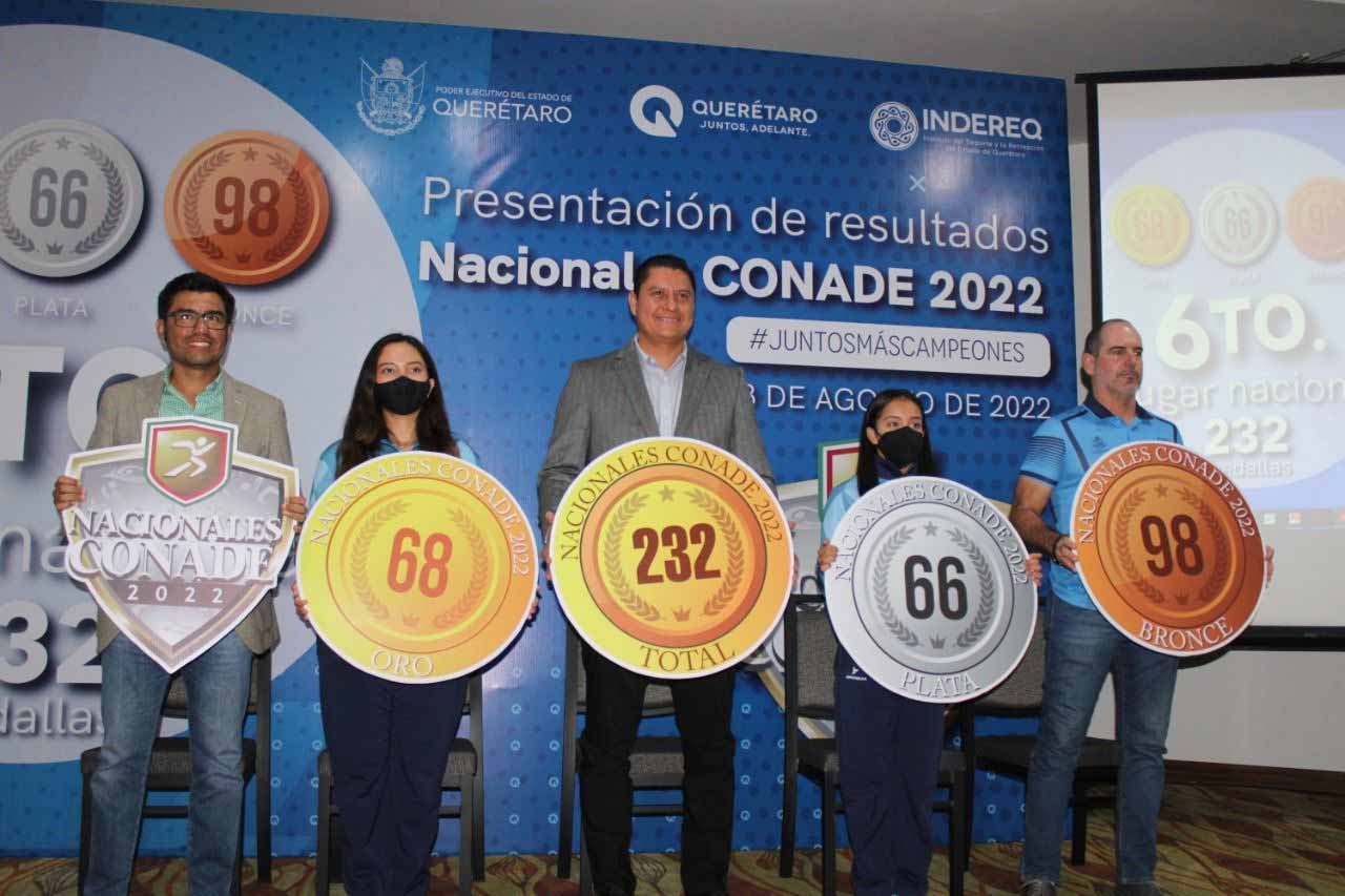 Querétaro rompe record en Nacionales Conade 2022, es sexto lugar en medallero