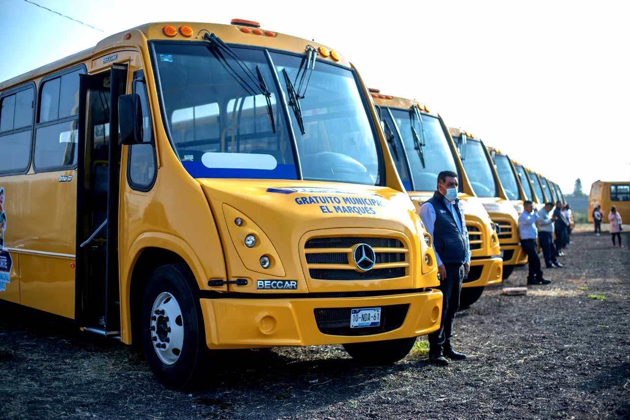 Entregan 20 camiones para el Programa de Transporte Gratuito Municipal en El Marqués