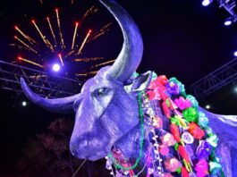 Roberto Sosa presentó la “Escultura Monumental del Buey” en honor a las fiestas de El Pueblito