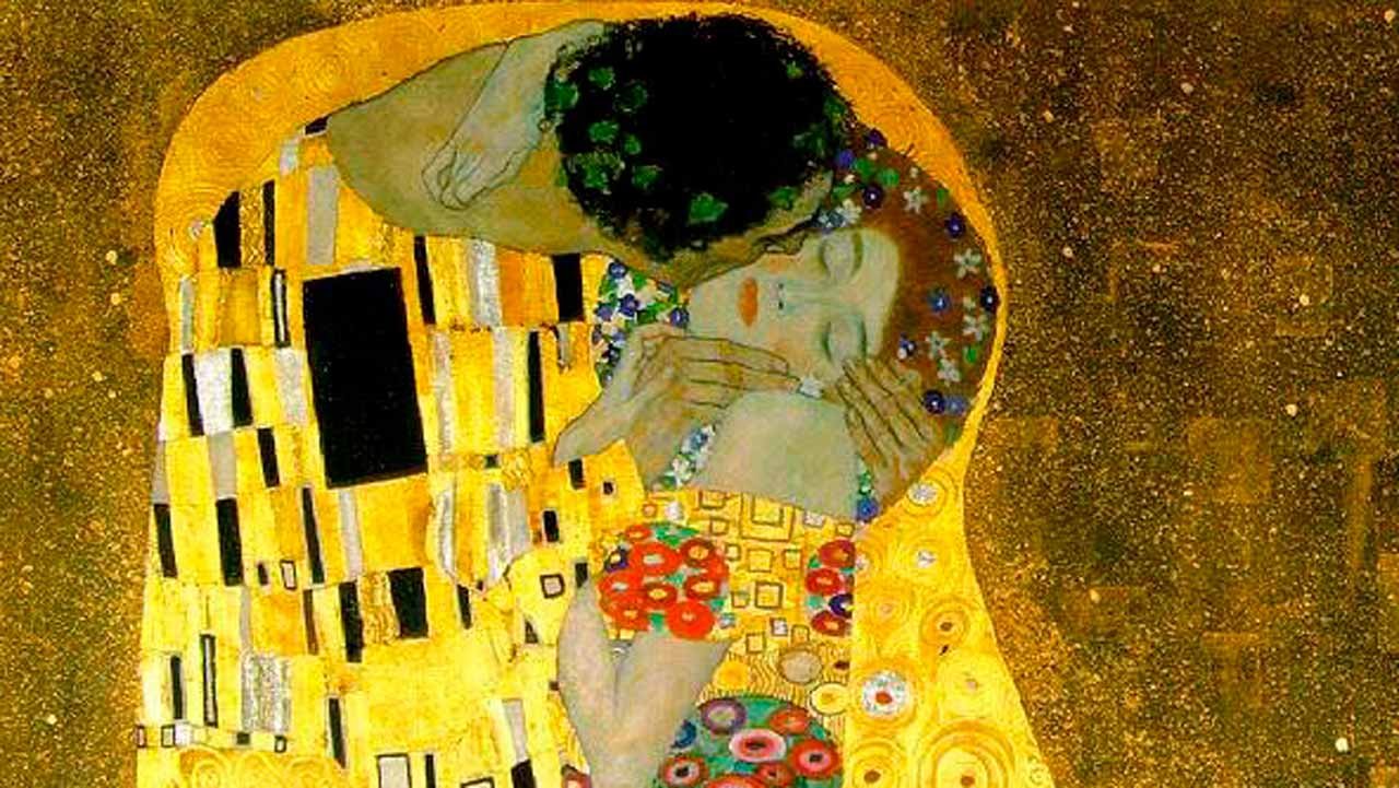 El beso, obra del pintor austríaco Gustav Klimt