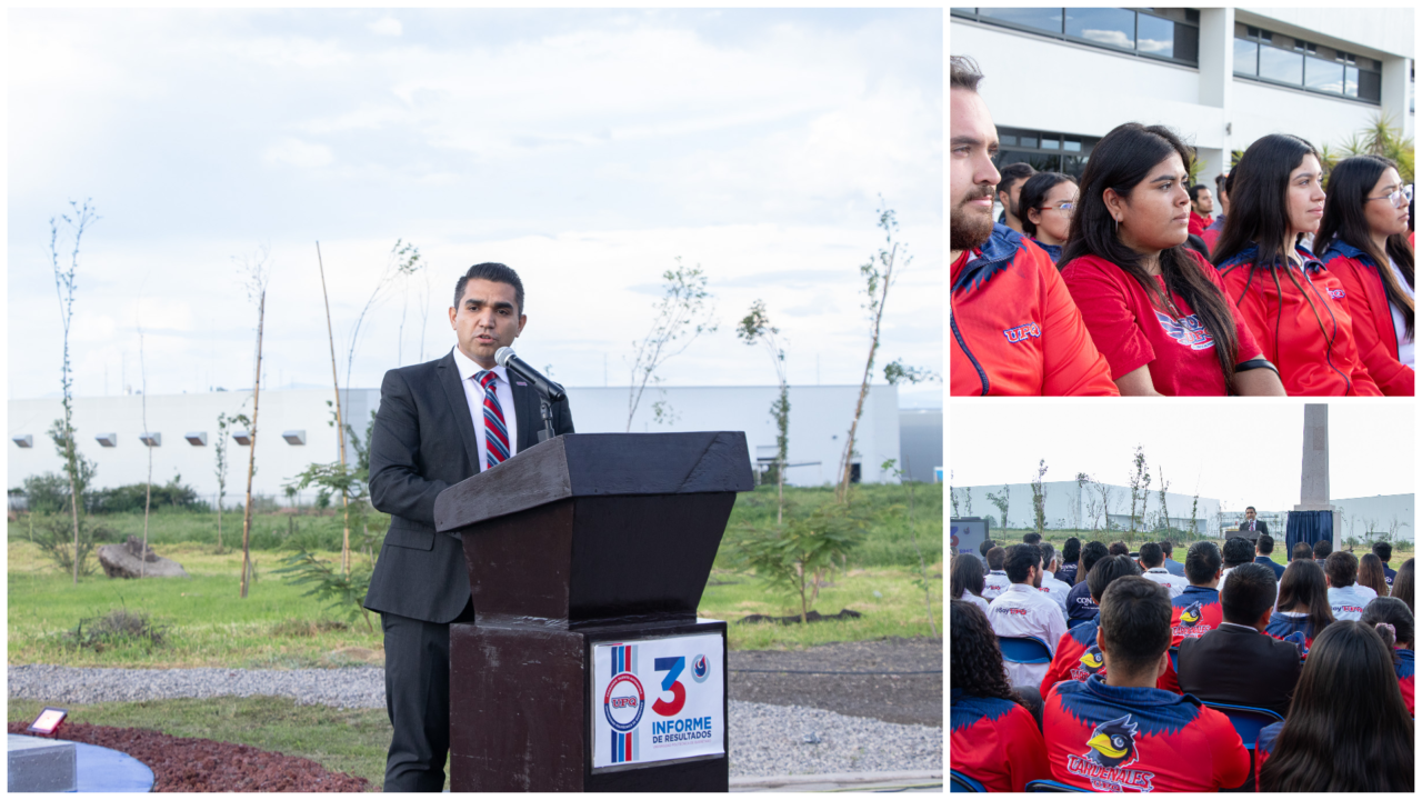 Carlos Contreras, Rector de la UPQ, presenta su Tercer Informe de Resultados