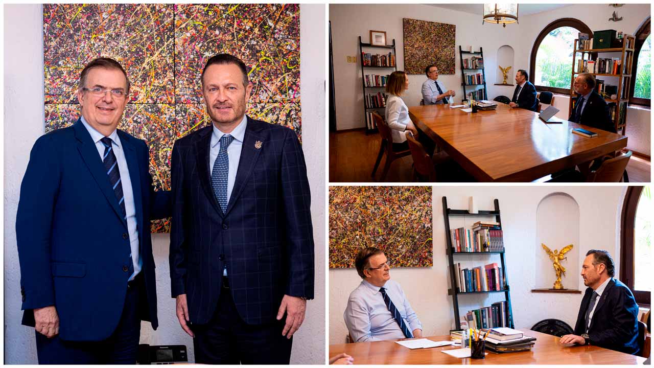 Se reúne Mauricio Kuri con Marcelo Ebrard