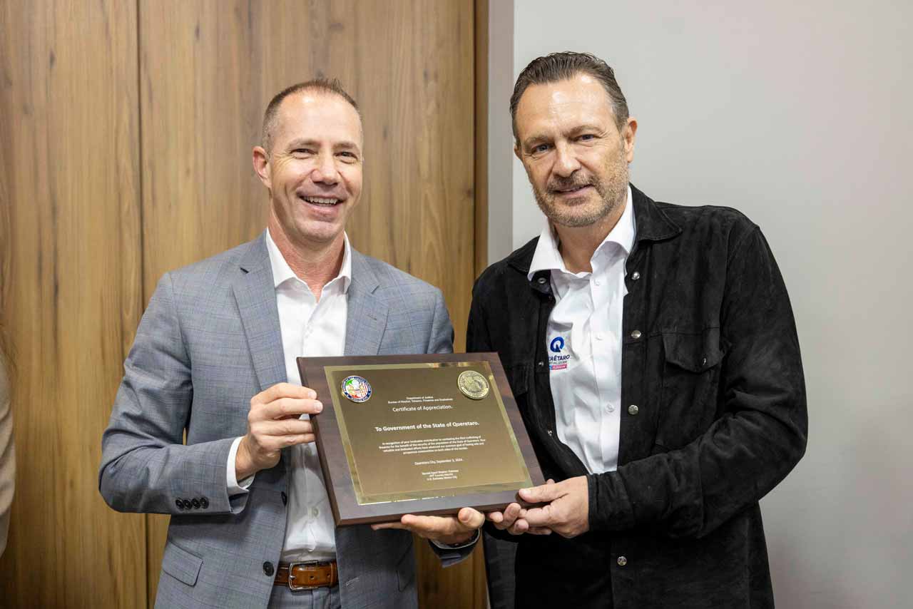 Reconoce ATF colaboración del Gobierno de Querétaro en combate al tráfico de armas