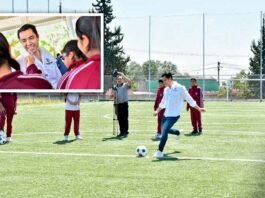 Entrega Felifer Macías rehabilitación de canchas en la Secundaria Técnica No. 12 “Manuel Altamirano