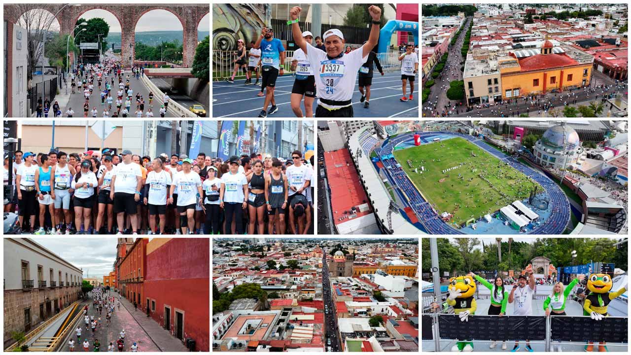 20 mil corredores y 11 mil espectadores hicieron un éxito del Querétaro Maratón 2024 