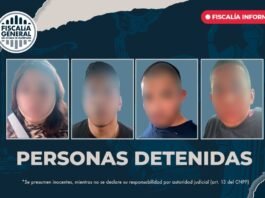 Detienen a 4 personas por su probable participación al privar de la vida a 3 en Centro Sur