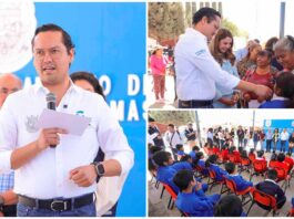 Chepe Guerrero entrega mejora de dos escuelas en Lomas de Zaragoza