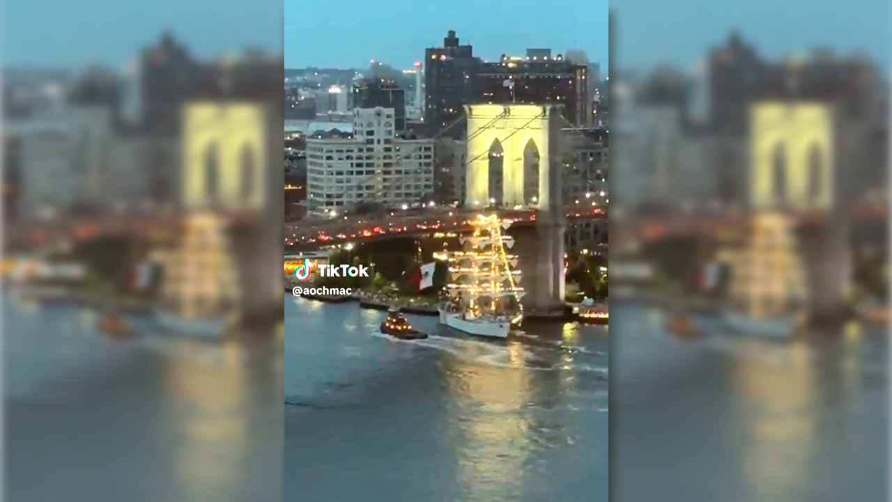 Continúan investigaciones tras choque del buque Cuauhtémoc en Nueva York, dice Sheinbaum