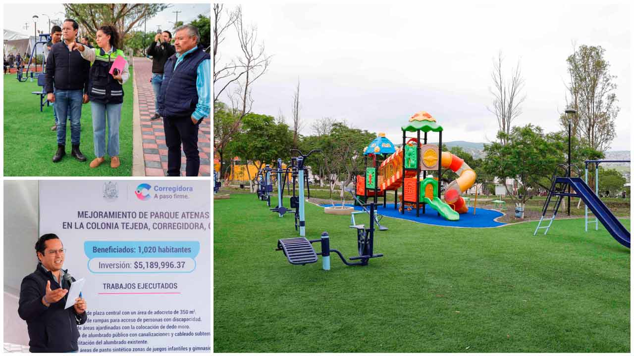 Chepe Guerrero entrega remodelación del parque Atenas en la colonia Tejeda