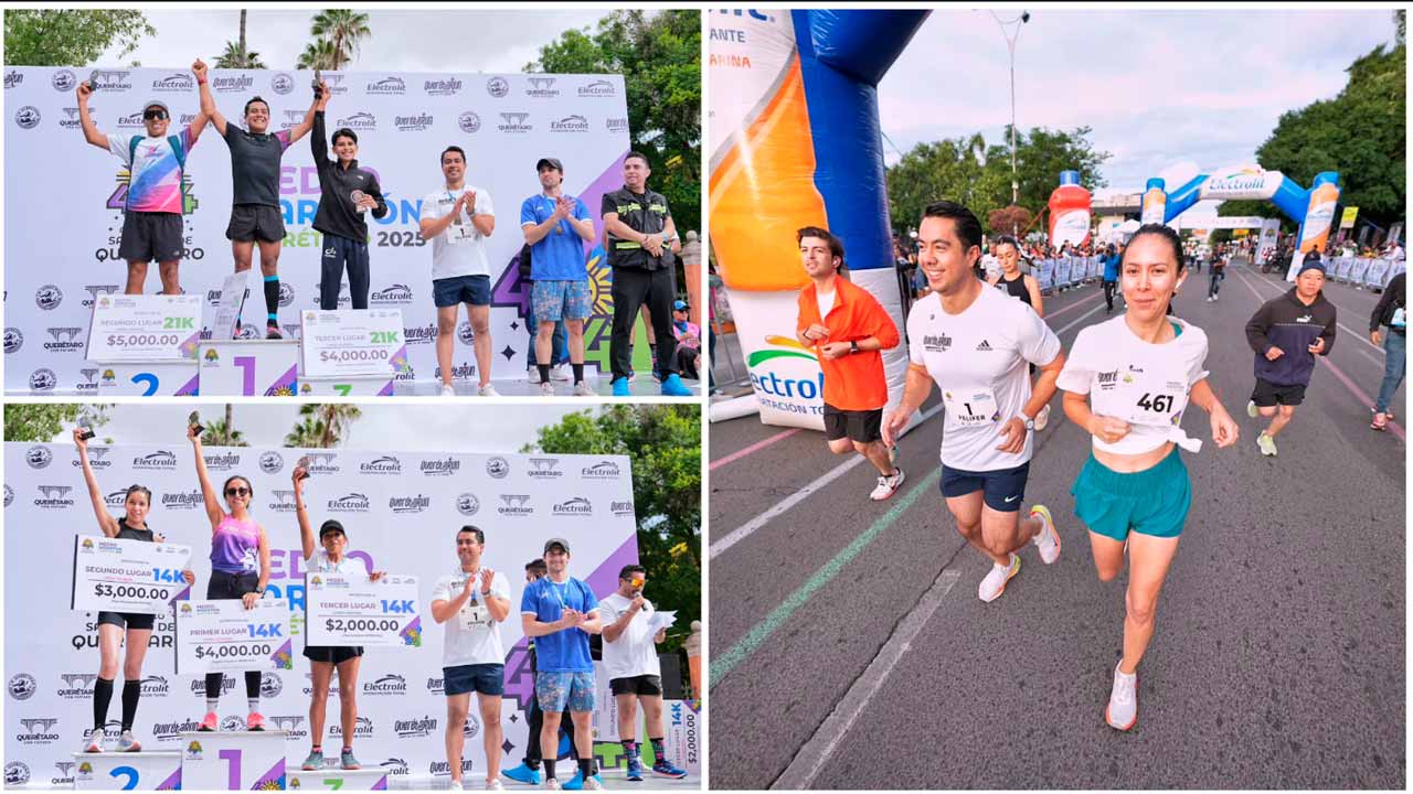 Más de 4 mil corredores celebran aniversario de Querétaro con maratón