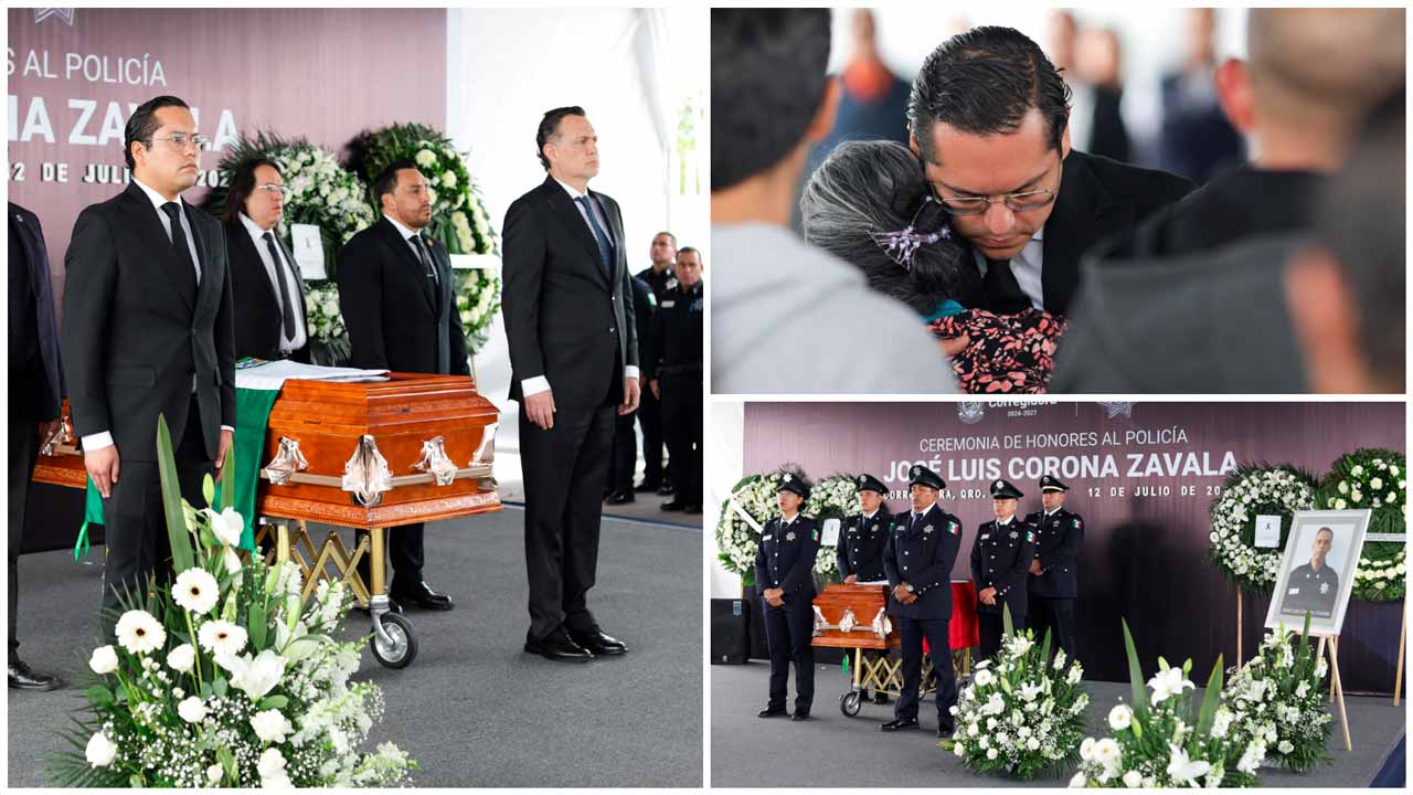 Corregidora rinde homenaje a José Luis Corona, policía caído en cumplimiento de su deber