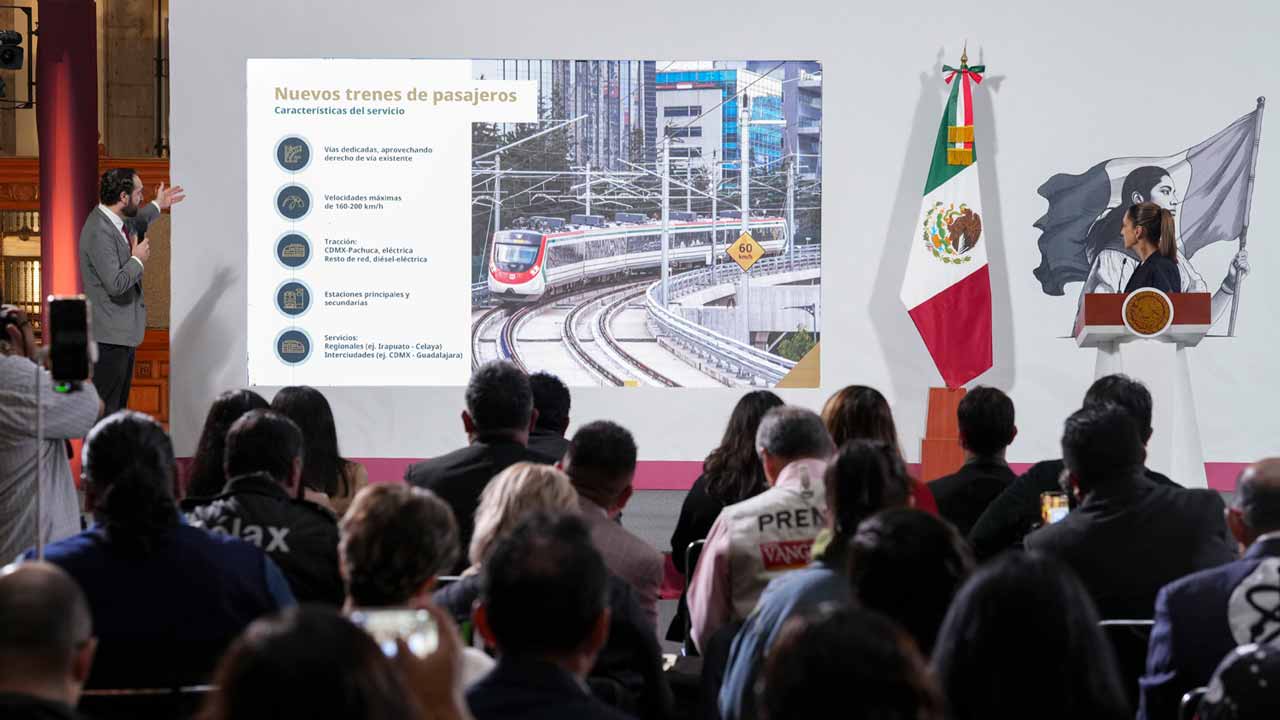 Avanza construcción del tren México-Querétaro: Sheinbaum