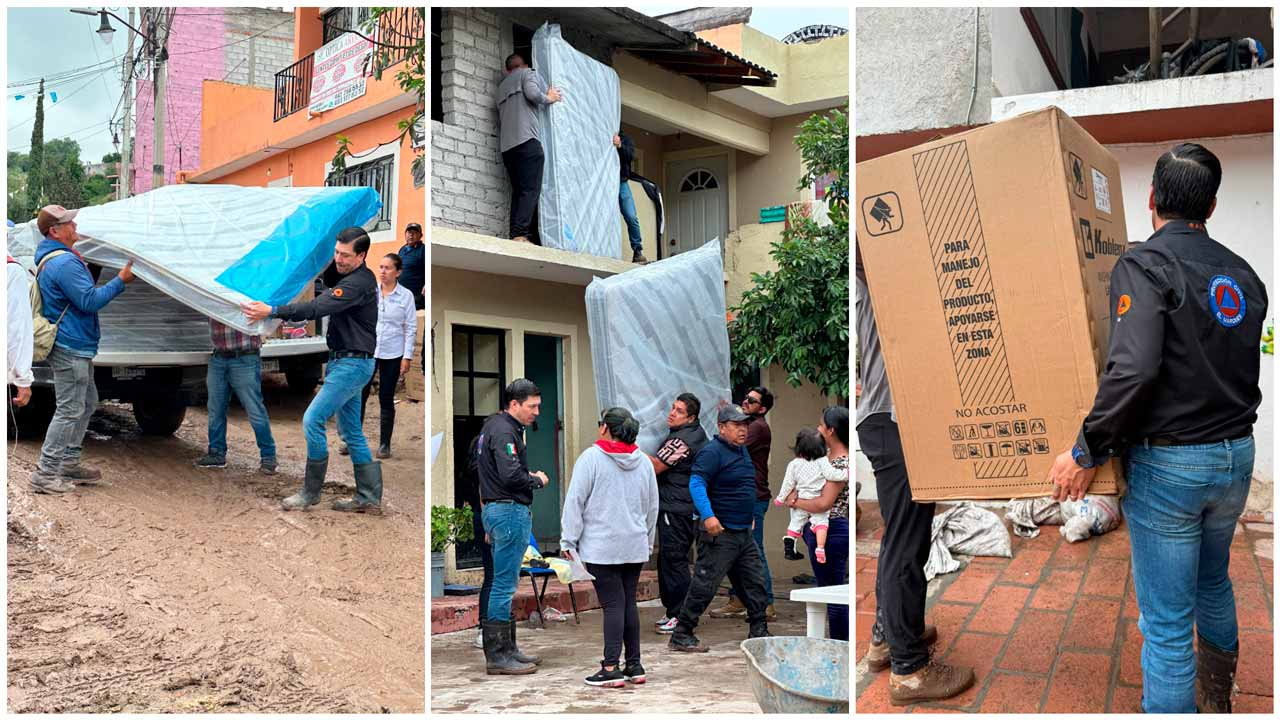 Entrega Rodrigo Monsalvo apoyo a las familias afectadas por las lluvias en El Marqués